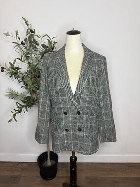 Rails Plaid Double-Breasted Blazer